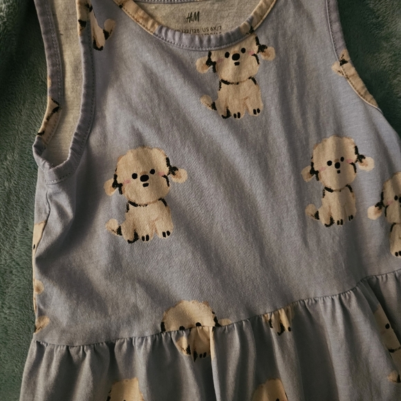 H&M Light Blue Puppy Print Casual Dress - Picture 2 of 3